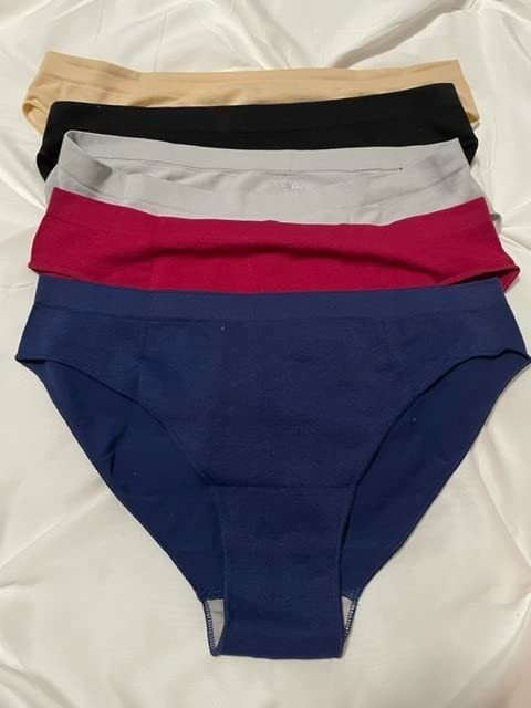 Womens Cheeky Bikini Panties 5 Pack Seamless No Show Soft Hipster Briefs New USA