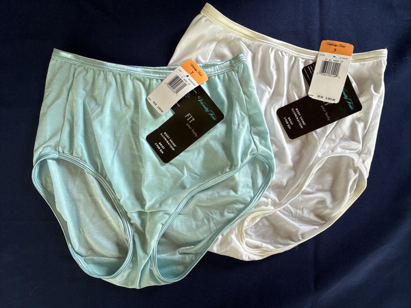 NWT Vintage 2009 Vanity Fair Body Shine Illumination Brief Underwear Lot Size 7