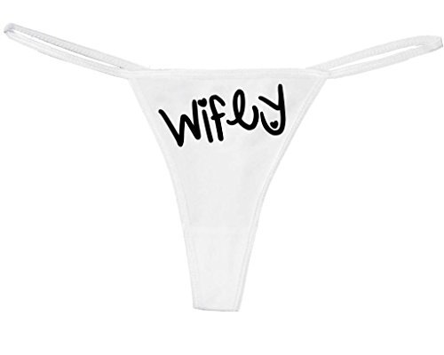 Knaughty Knickers Women’s Cute Wifey Cursive Design Sexy Thong