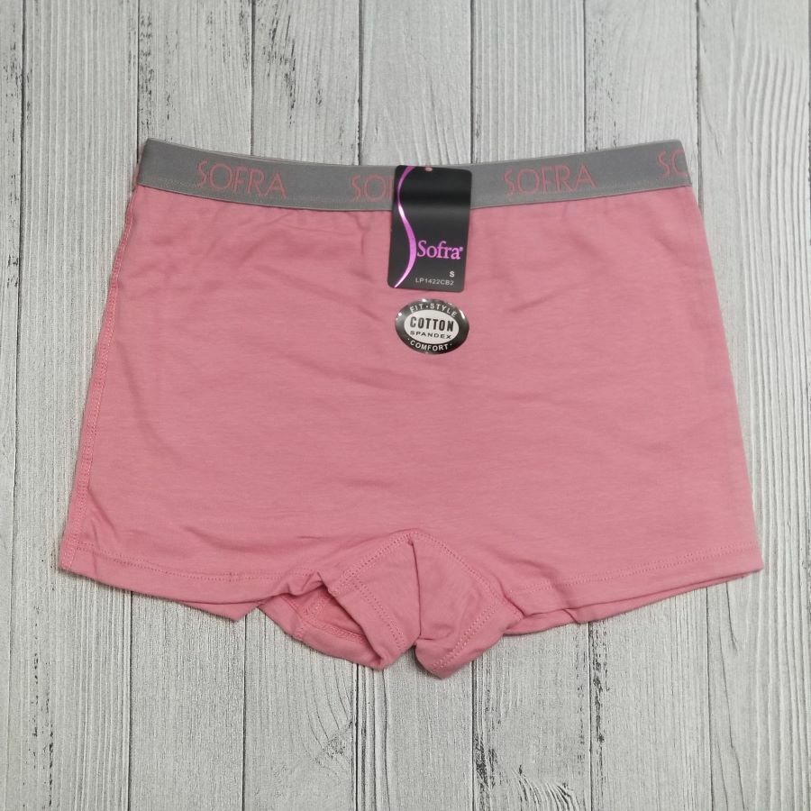 6Pack Women Soft Stretch Cotton High Rise Sport Boxer Shorts Boyshort Underwear