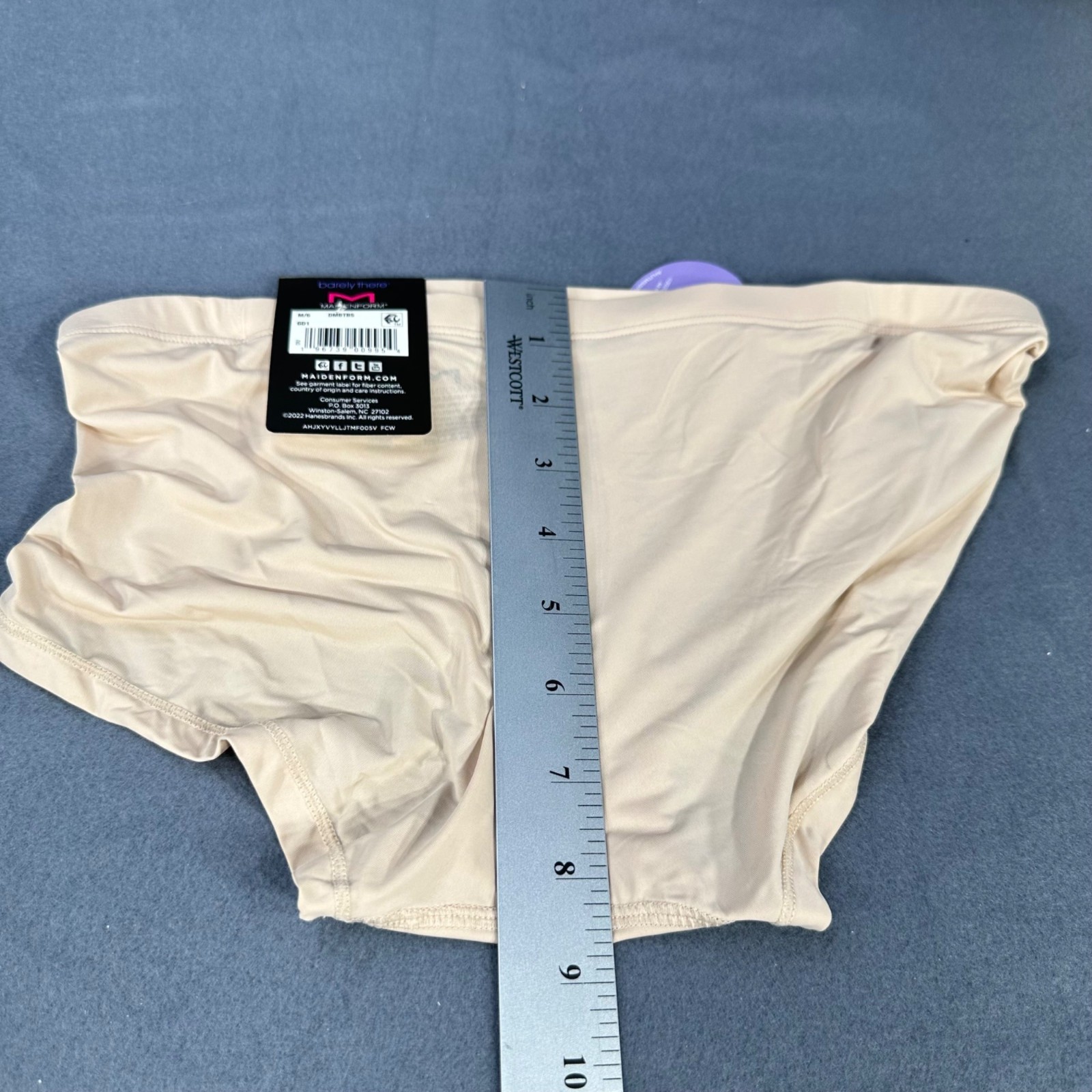 Maidenform Womens Size Medium 6 Panty Boyshort Barely There Beige New