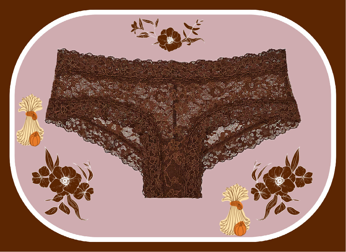 S M L XL XXL Fall Brown ALL FLORAL LACE THE LACIE Victorias Secret CHEEKY Pantie