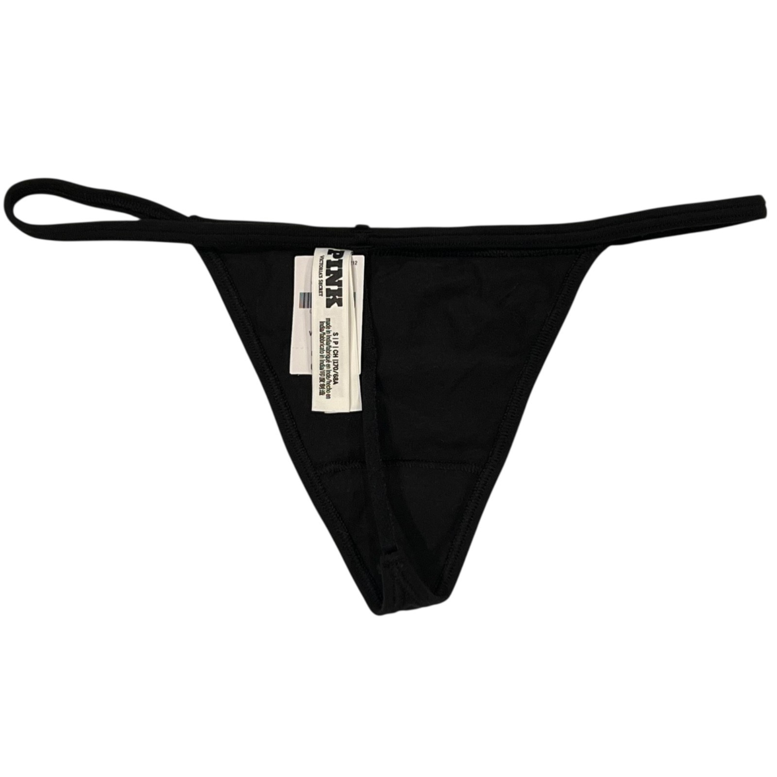NWT VICTORIA’S SECRET Pink V String Pantie Sz S-M-L-XL Black Pink Or Treat