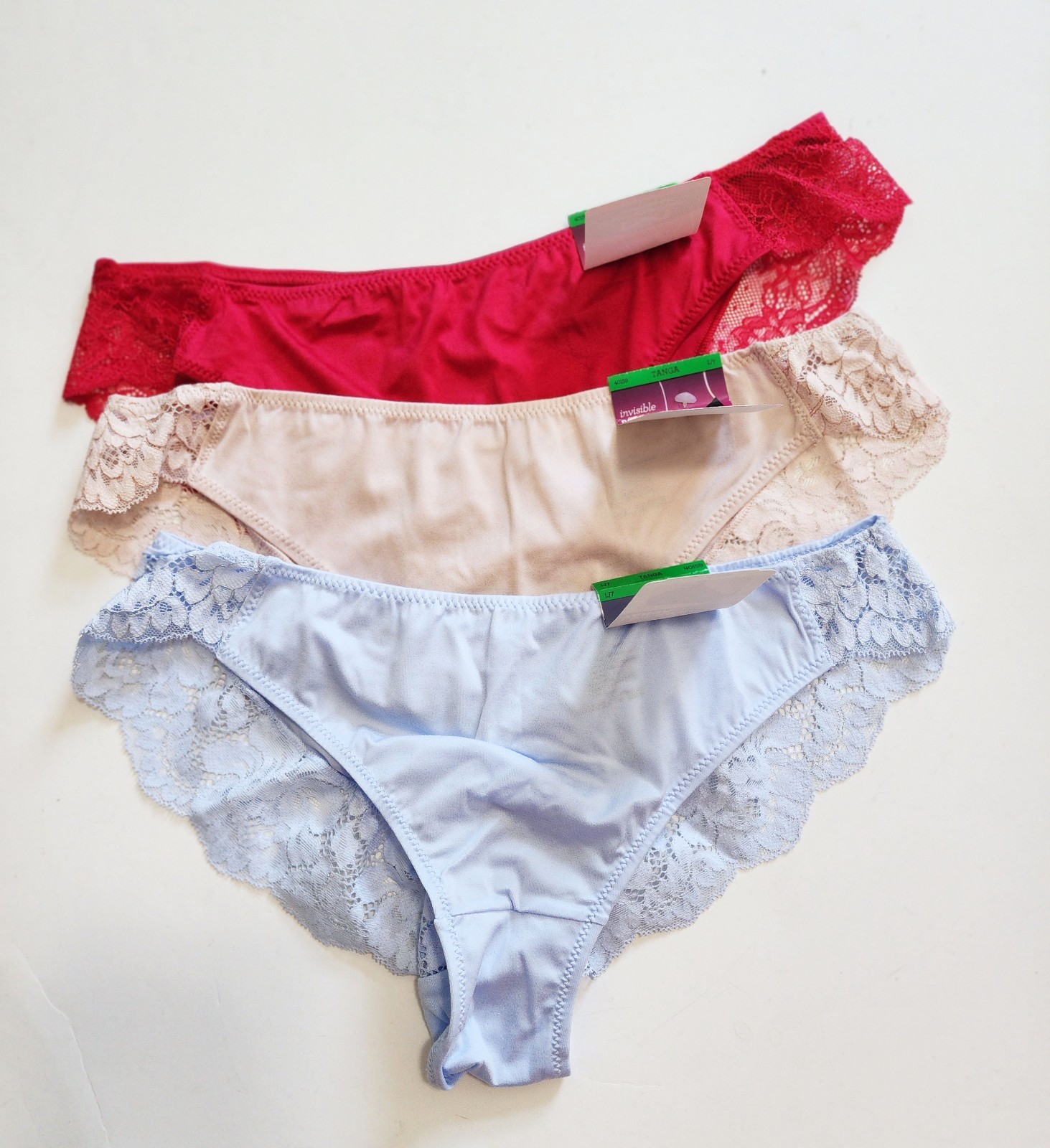 3 Maidenform Comfort Devotion Lace Back Tanga Underwear Multi 40159 Sz 9/2XL-NWT