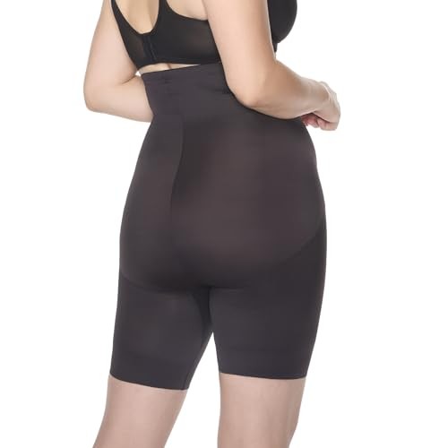 Naomi and Nicole Women’s Plus-Size Comfort Plus Hi Waist Thigh Slimmer 2X Black