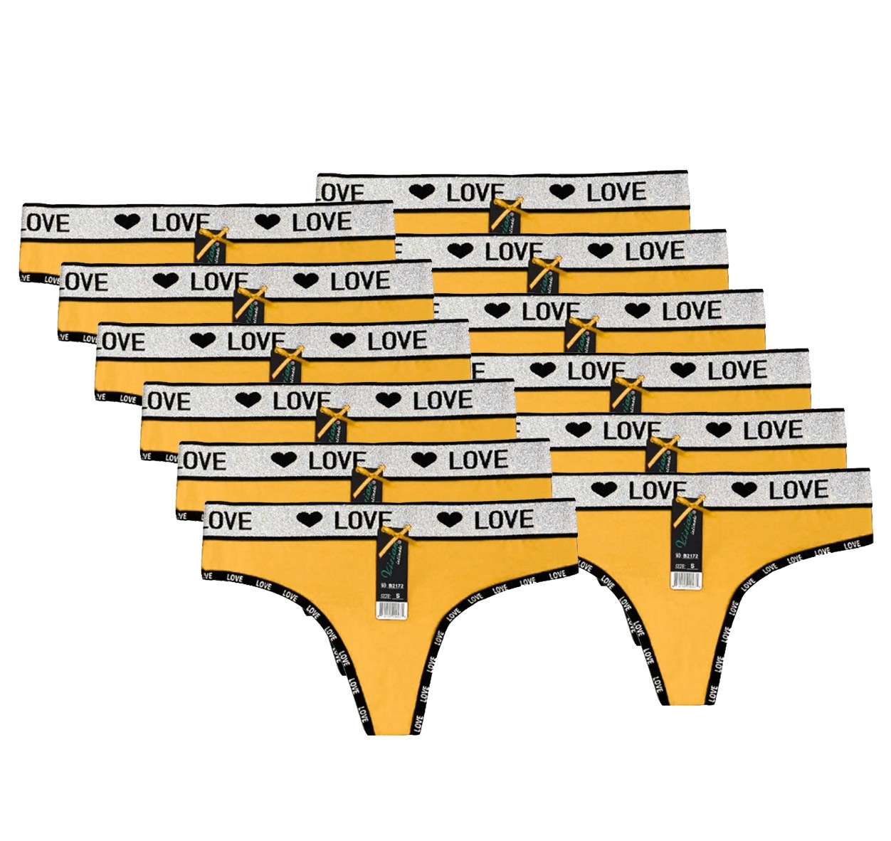 Women’s Classic Cotton Blend Sport Elastic Band Stretch Thong 12 Pack