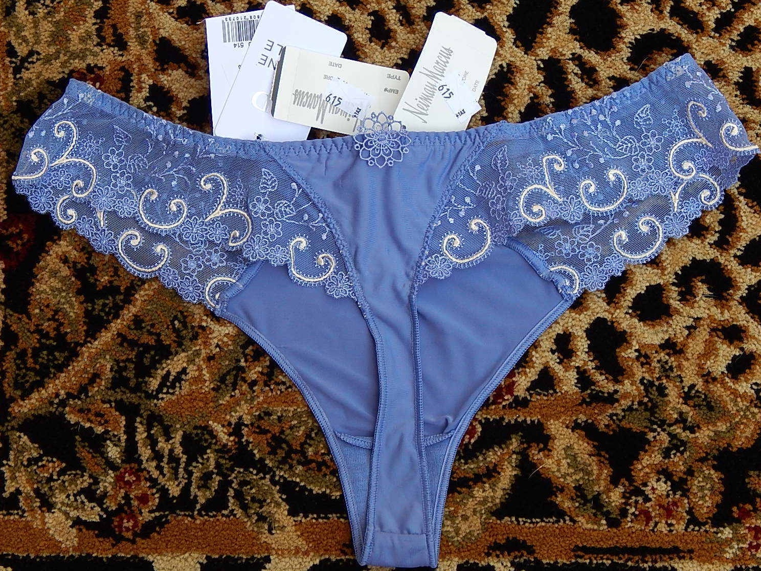 Simone Pérèle LACES THONGS PURPLE sz 2 FR(MEDIUM) NEW AUTHENTIC