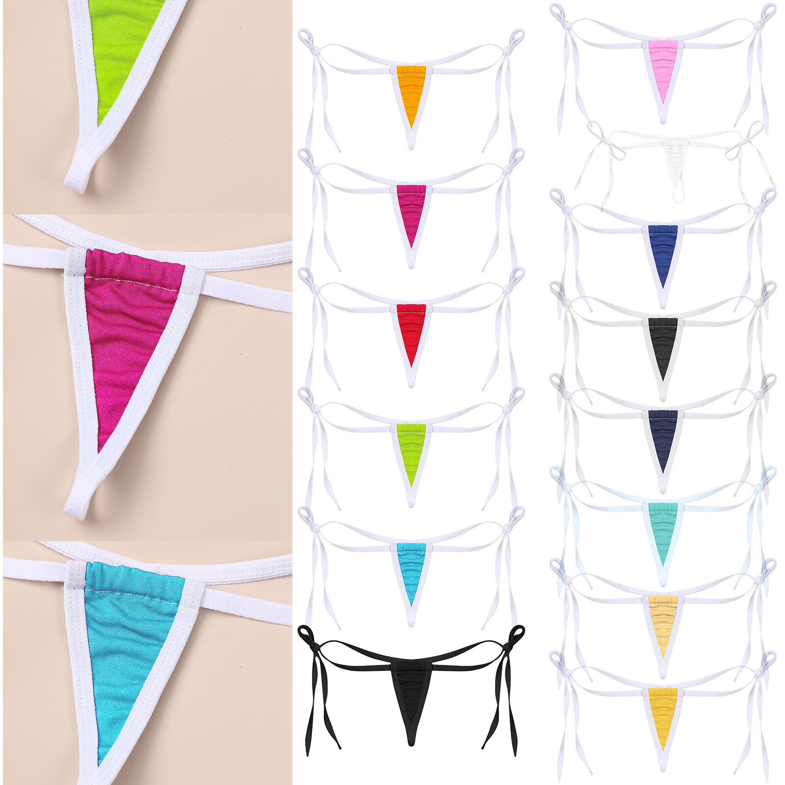Womens T-Back Summer Thong Underwear G-String Swim Bikini Beach Lingerie Mirco