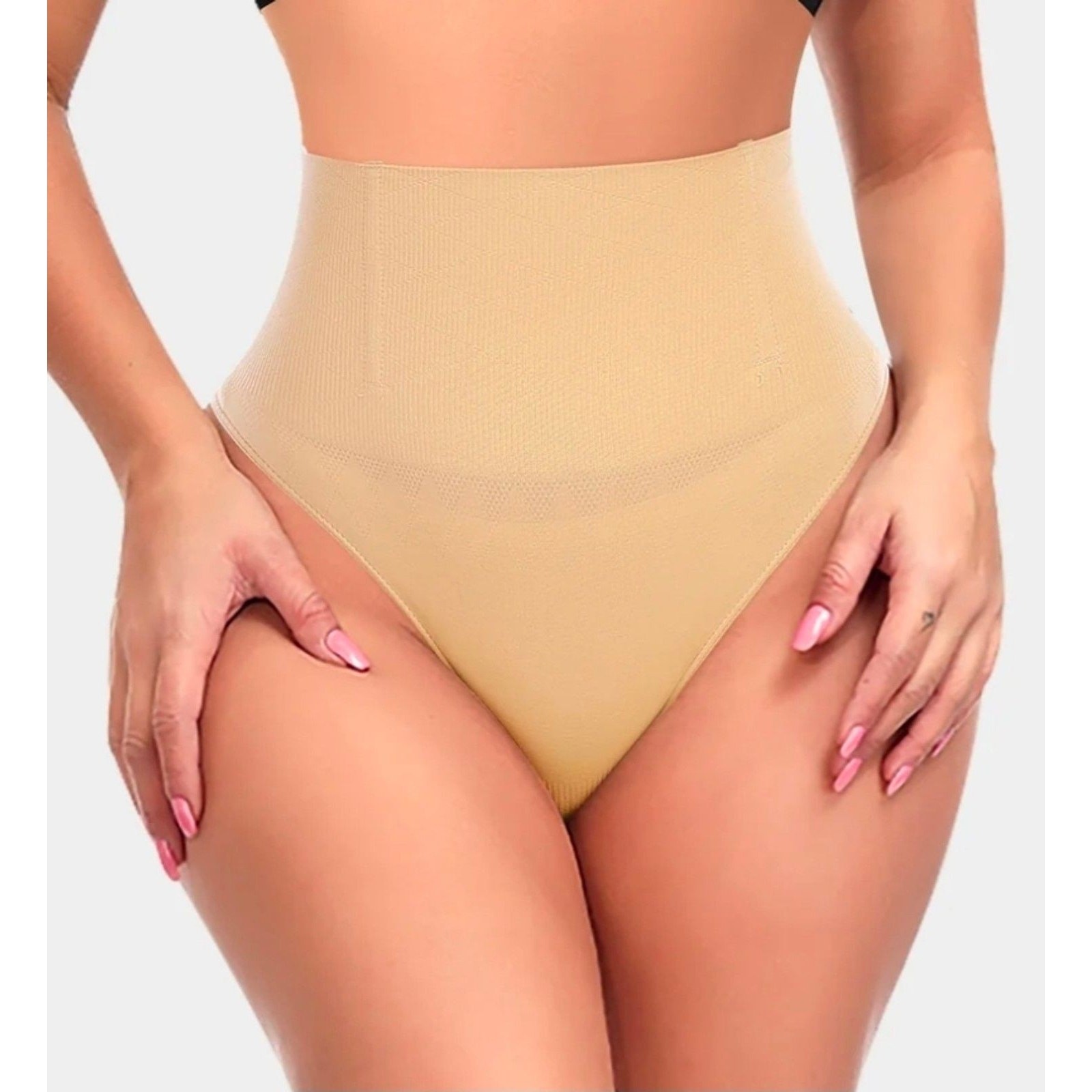Werena 3XL Tummy Control Shapewear Thong Panties – Beige