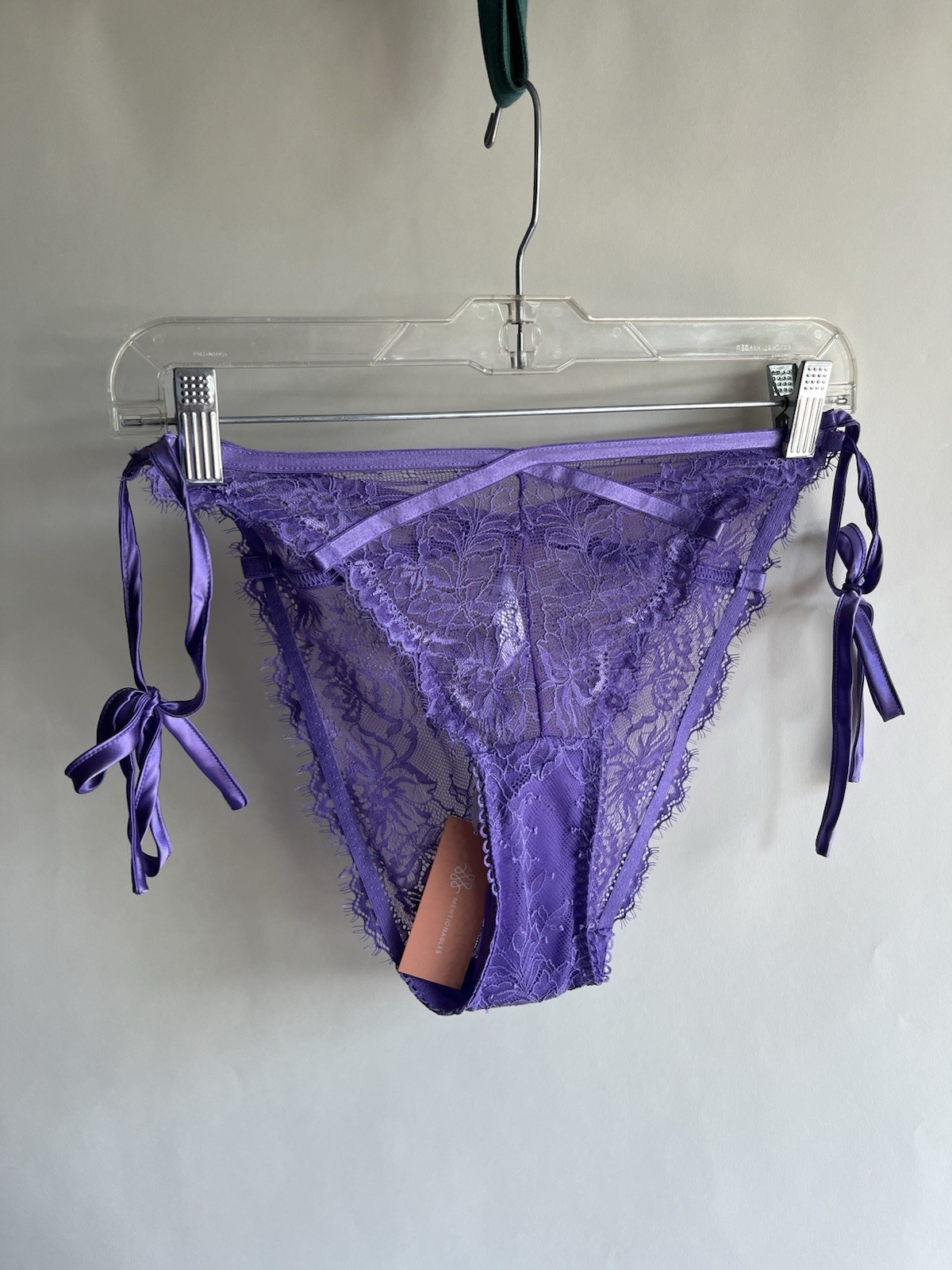 Mentionables Lacy Side Tie Panty Panties Purple Sz 1X Women’s New NWT Violet