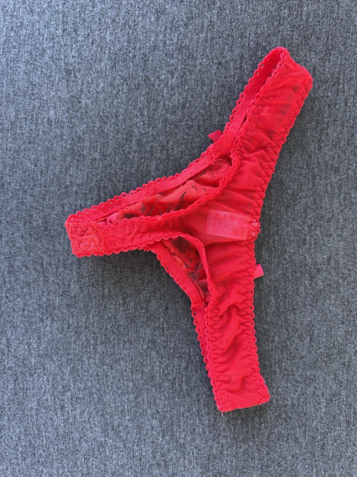 Lace & Mesh Thong Lot 5 Pink Blue Red White Lingerie Bundle Sz M & 6 NWOT
