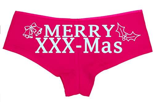 Knaughty Knickers Christmas Merry XXX-Mas Panties X-Rated Porn Star Pink Panties