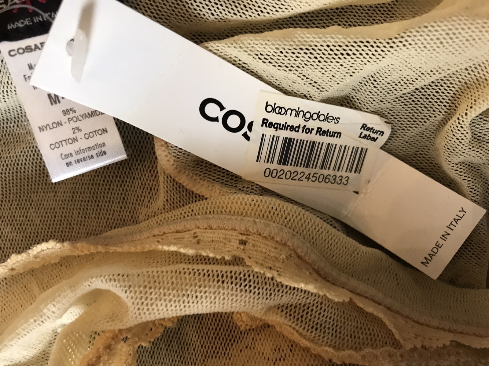NEW ITALY Cosabella CELINE High-Waist Bikini BEIGE Women’s -Size MEDIUM M -NWT
