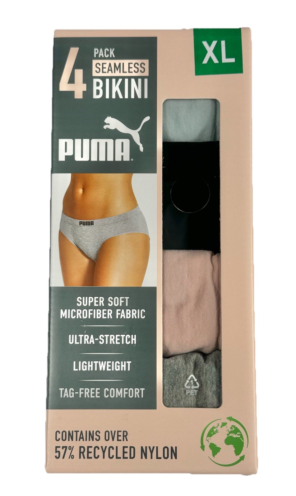 Puma Women’s Seamless Bikini Underwear 6-pack Size XL ( 16-18 ) Tagless