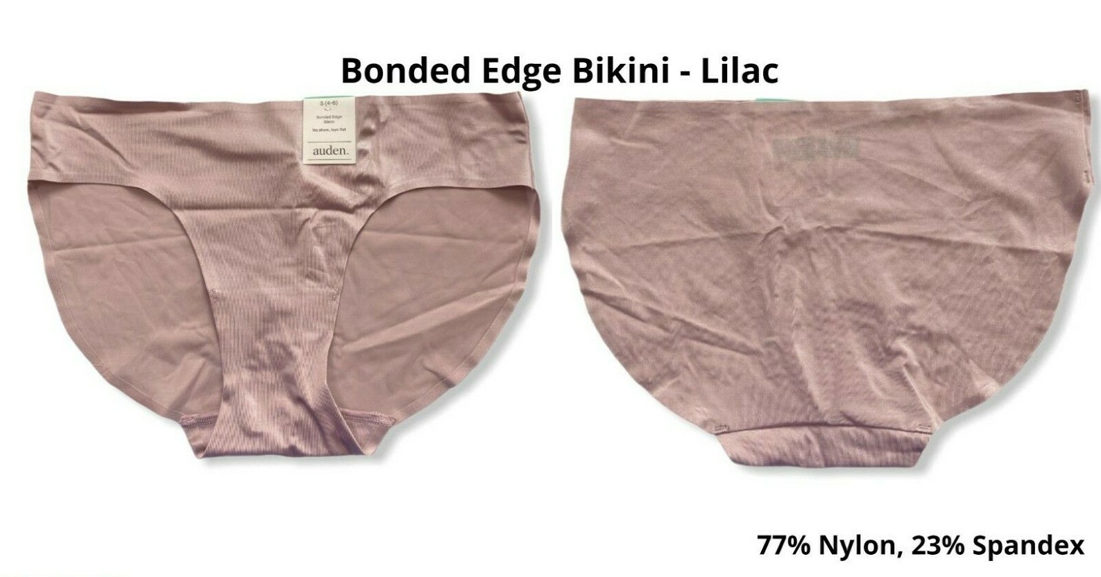 Women’s 5pk Underwear – Assorted Colors & Styles – Auden – S (4-6) – S717