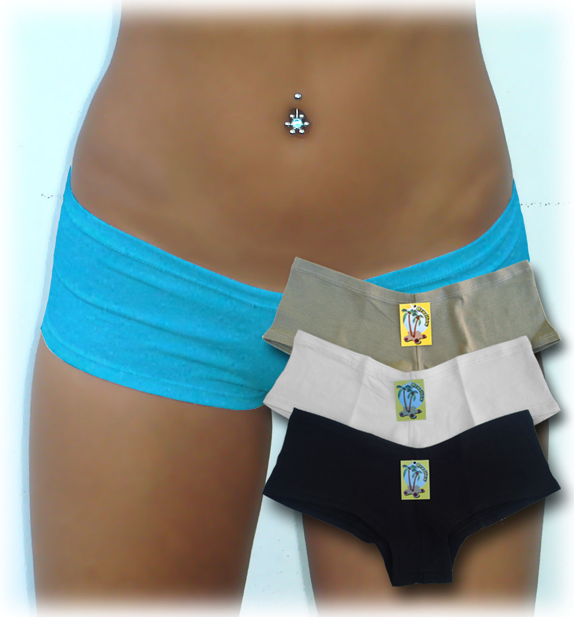 3 Sexy Cotton Low Rise Boyshorts Panties Underwear LARGE – FREE SHIPPING TO USA