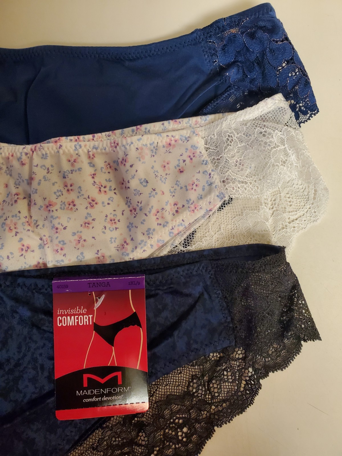 Maidenform Tanga 40159 Pack Of 3 Size 2XL/9 Multi New