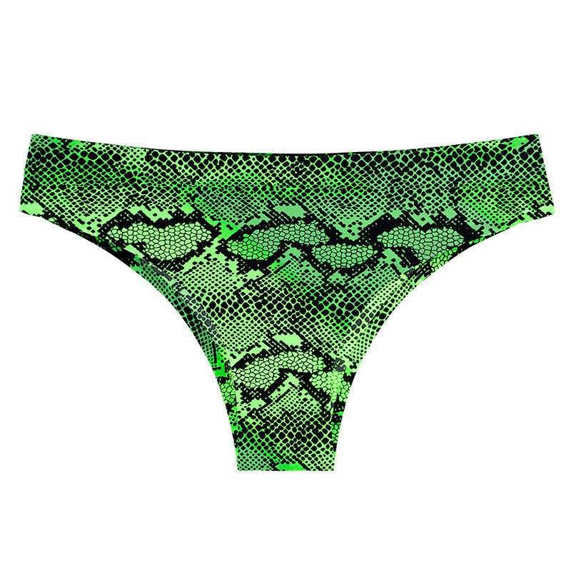 Silk Sexy Knickers Animal Print Print Low-Rise Panty Leopard Ladies Thongs