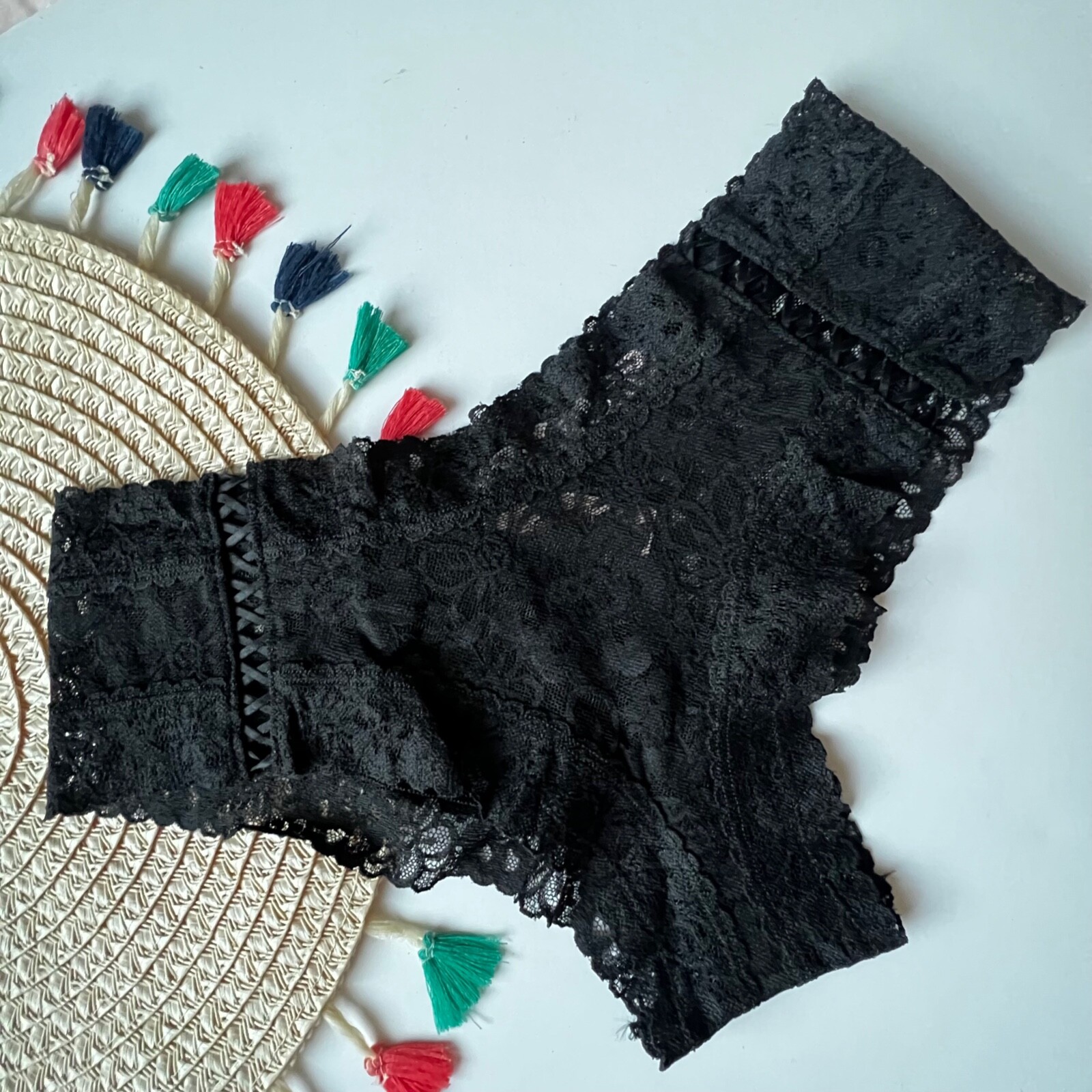 Victoria’s Secret The Lacie Cheeky Panty Black Medium NEW