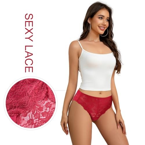 High Rise Cheeky Panties Womens Lace Briefs Ladies Cotton Sexy Underwear 6