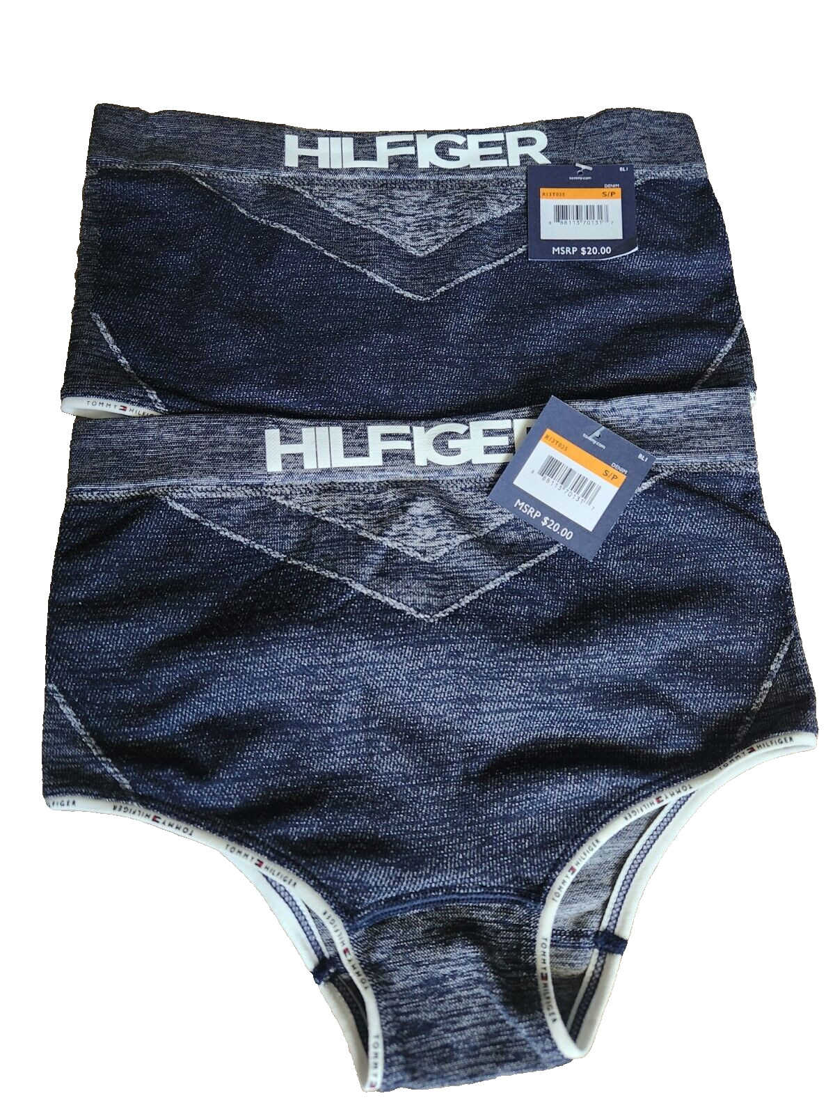 Tommy Hilfiger dark blue denim color 2 pack hotshort underwear panties Small S