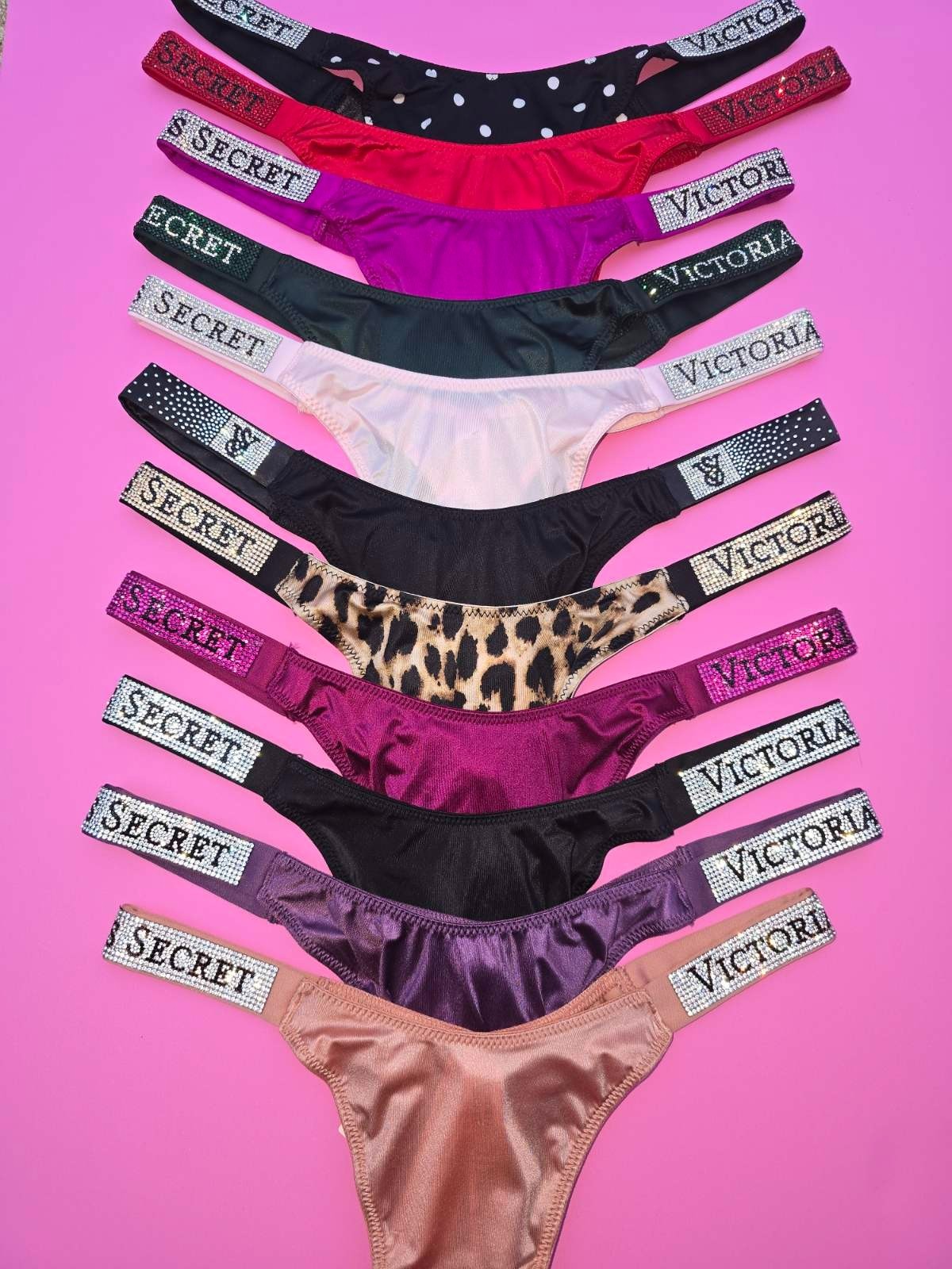 Victoria’s Secret Shine Strap Thong Very Sexy Bling Panty Rhinestone NWT