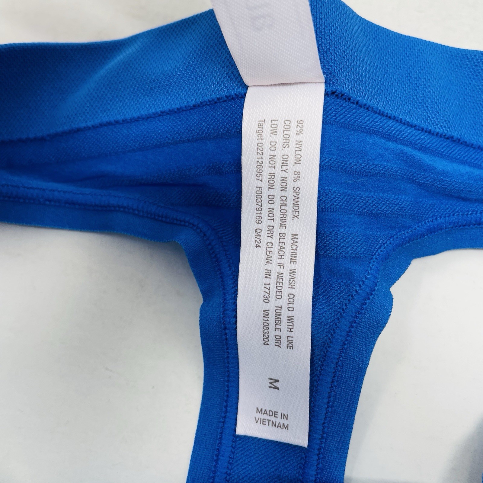 Auden Womens Size Medium 8/10 Seamless Thong Underwear Panty in Blue 2070