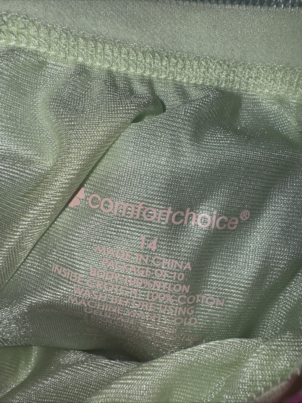 Womens Plus Size 14 Nylon Brief Panites 5 Pack Comfort Choice NEW