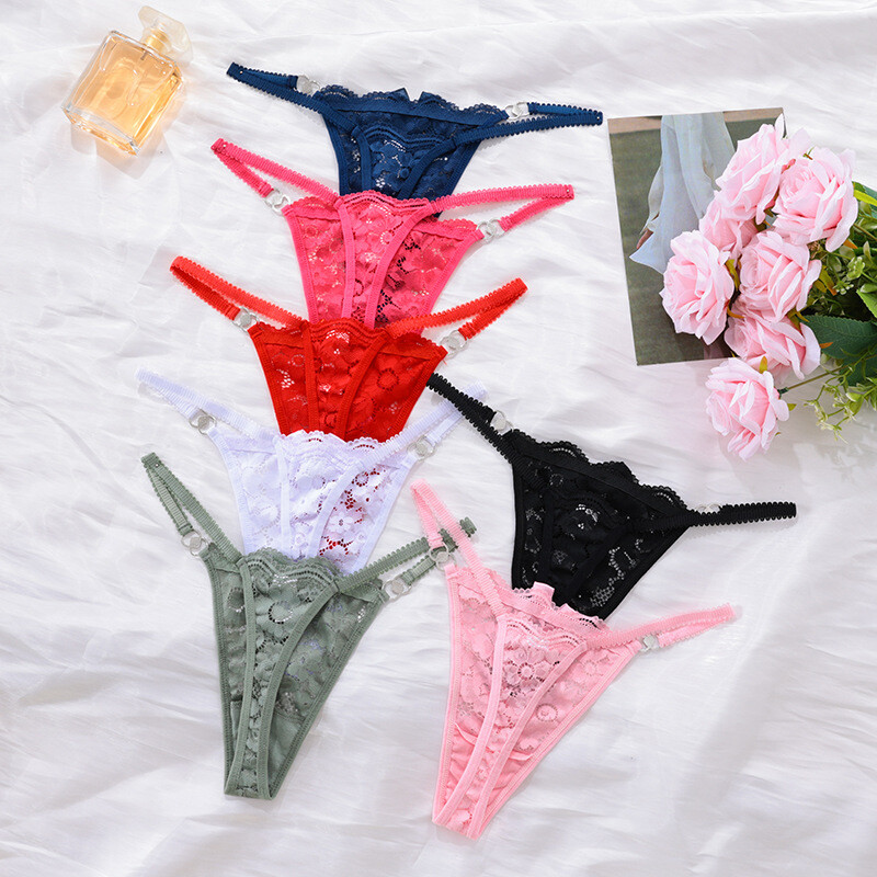 7PCS LOT Womens Lace Panties Thong G-String Ladies Underwear Lingerie Low Waist