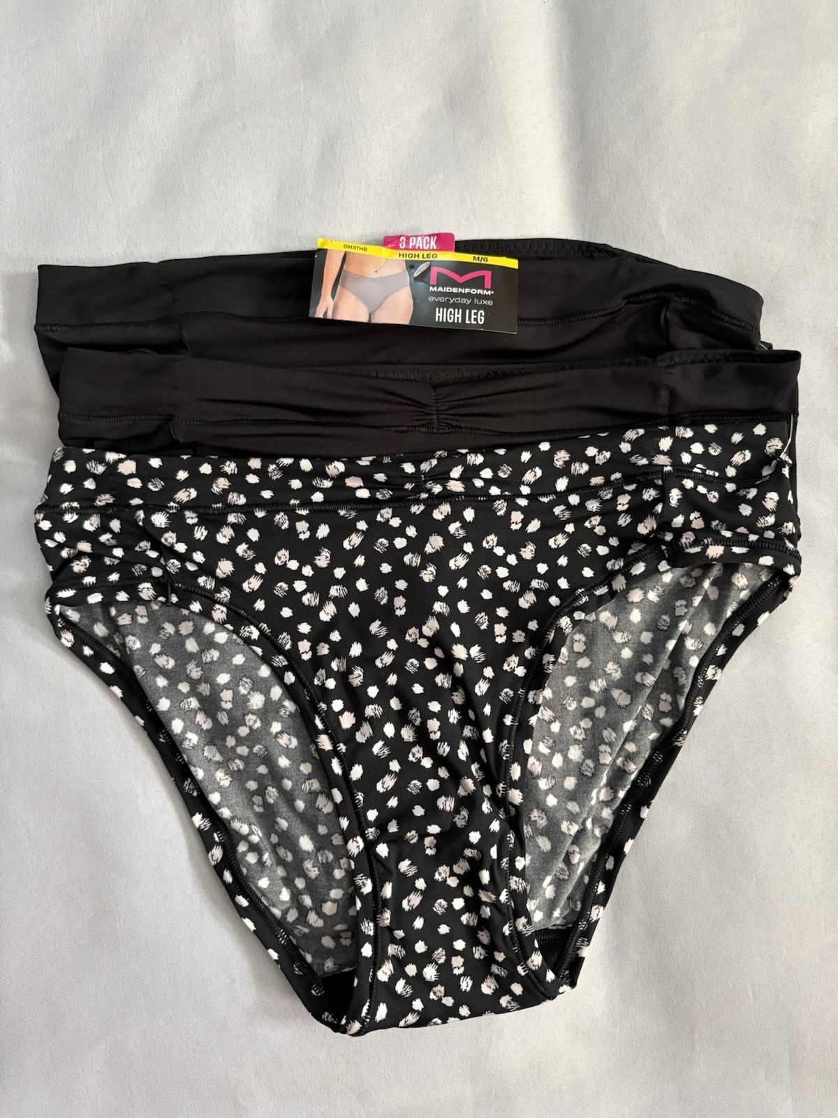 NEW Maidenform Panty Everyday Luxe Hi Leg 3-Pack Size Medium 6 DM3THB Multicolor