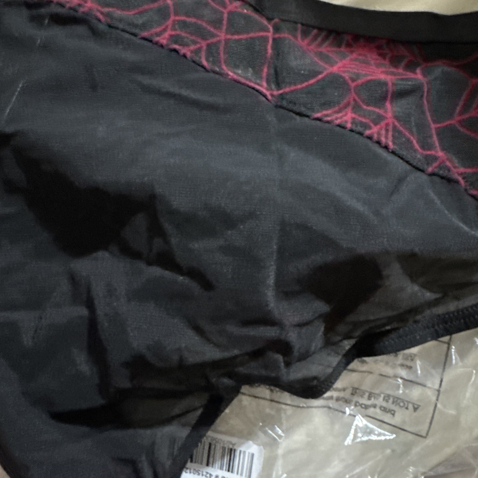 Torrid Black Flocked Mesh Red Spiderweb Hipster Panty Plus Size 3, 3X, 22-24