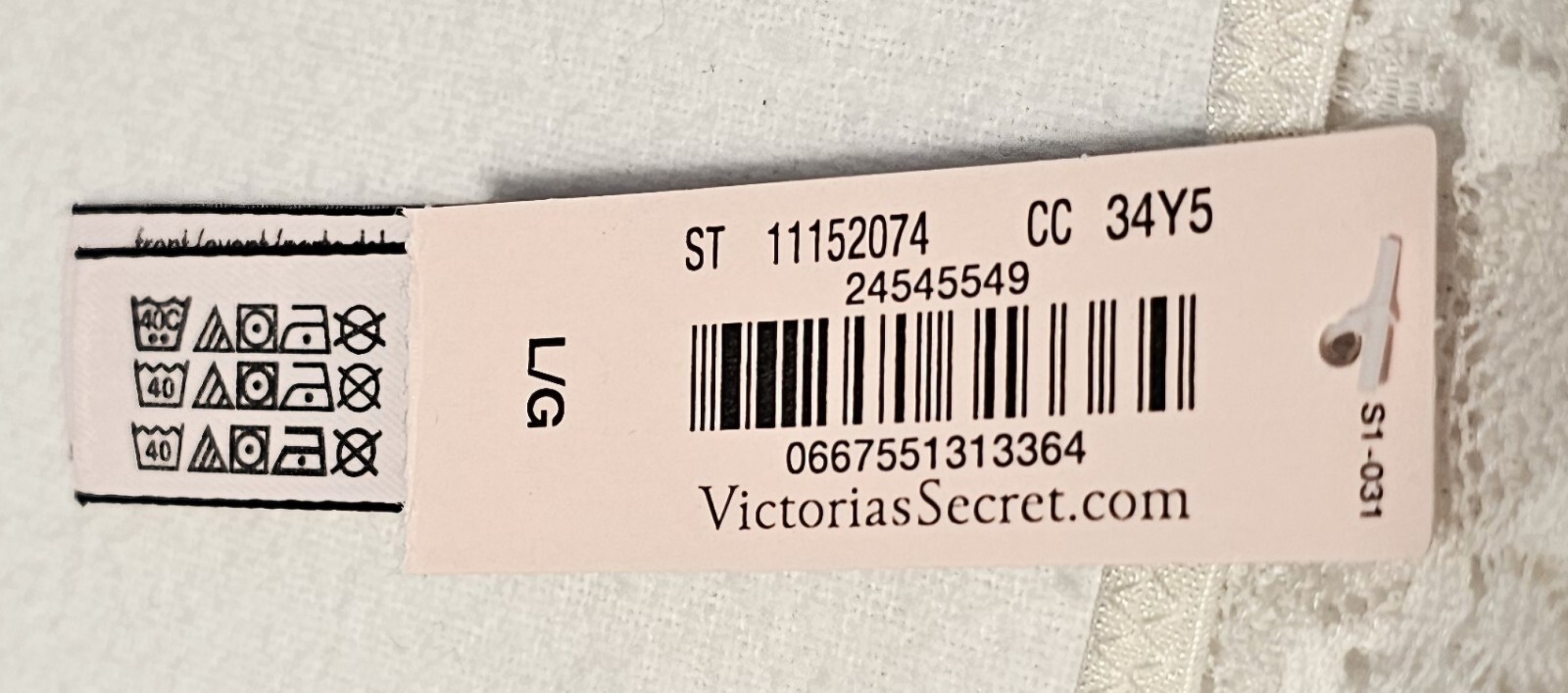 Size Large Dream Angels Cheekini Victoria’s Secret White New With Tags