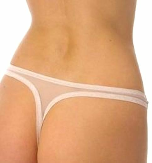 A232T NATORI Underneath Women’s Sheer Mesh Thong Cocoa Pearl White Flesh Currant