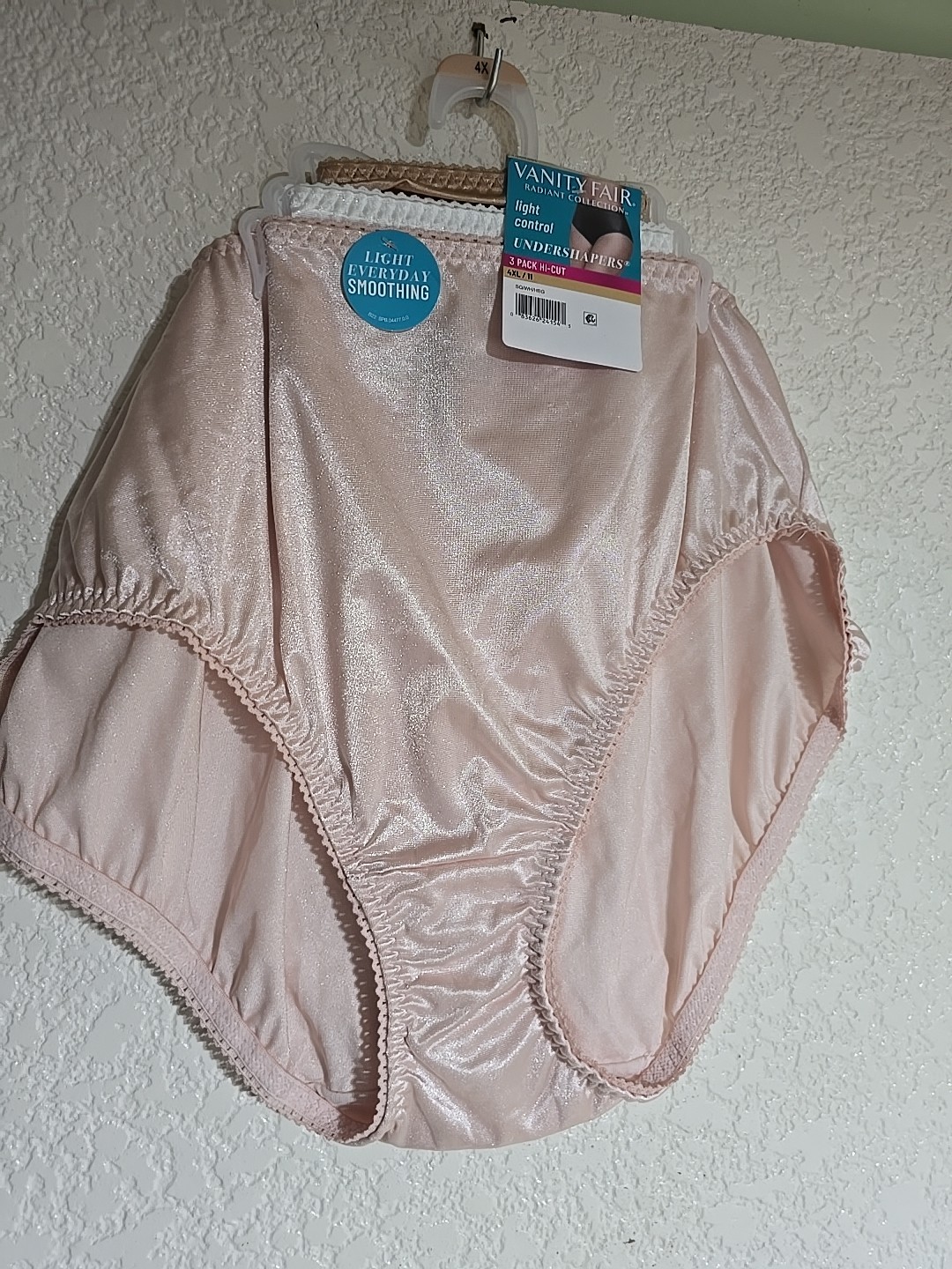 RADIANT VANITY FAIR PANTIES SHAPERS LIGHT CONTROL HI-CUT 3 PACK PLUS SZ 5XL/12