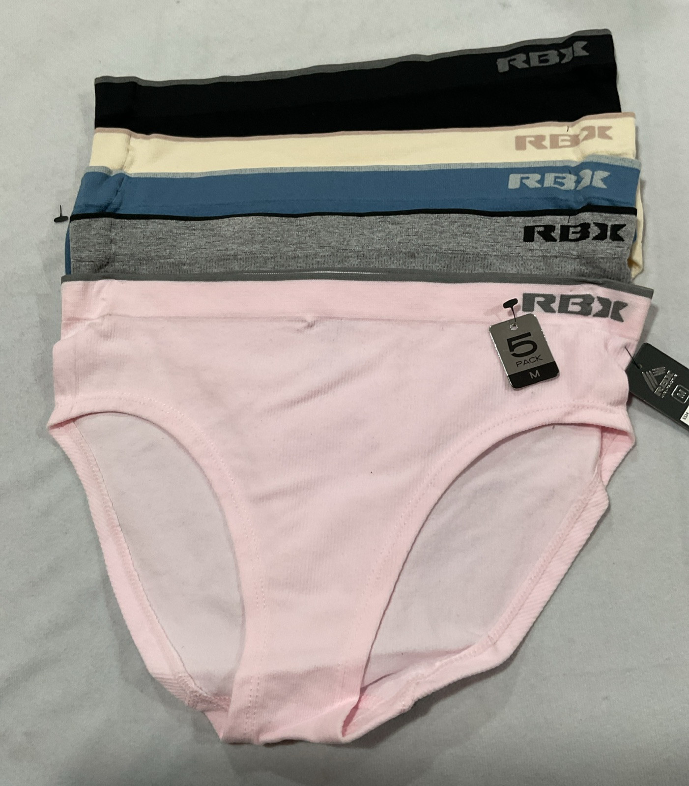 RBX Women’s Multicolor 5 Pack Underwear Size M