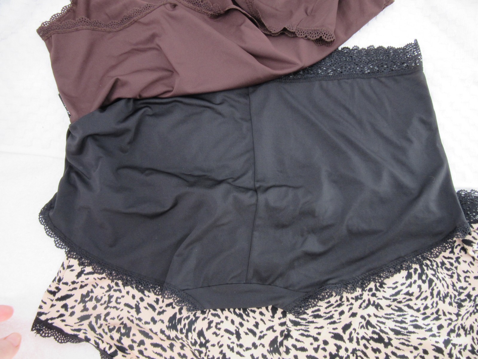 NWT set/3 MAIDENFORM everyday luxe BOYSHORT panties dm3tbs BROWN TIGER BLACK 2XL