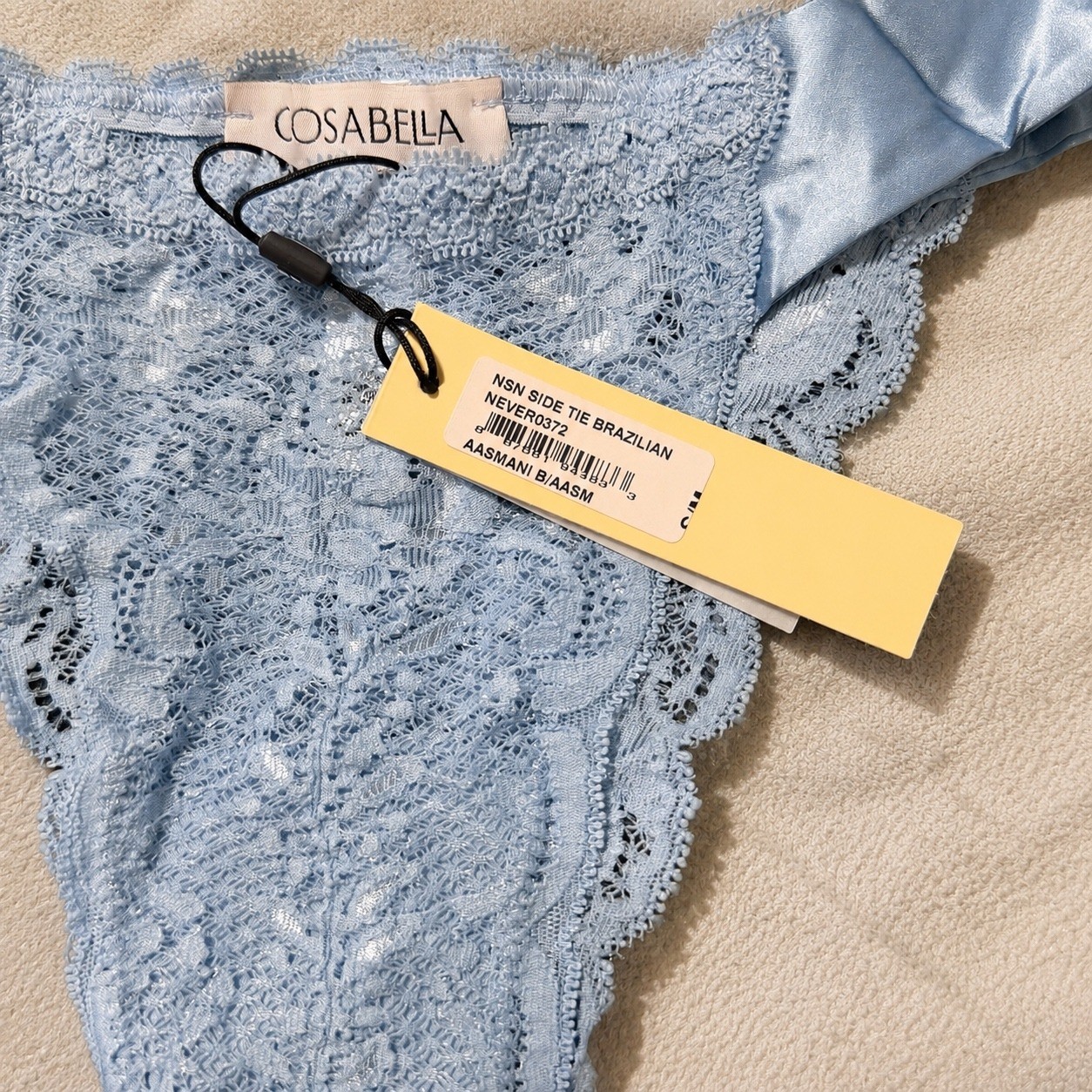 COSABELLA NSN Side Tie Brazilian Panty Aasmani Blue / Size S/M – NWT