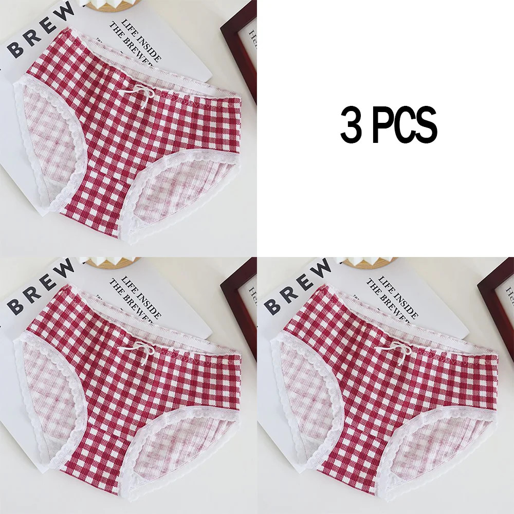 Cotton Boyshort Panties Mid Rise Printed Women’s Breathable Underwear 3 Pcs