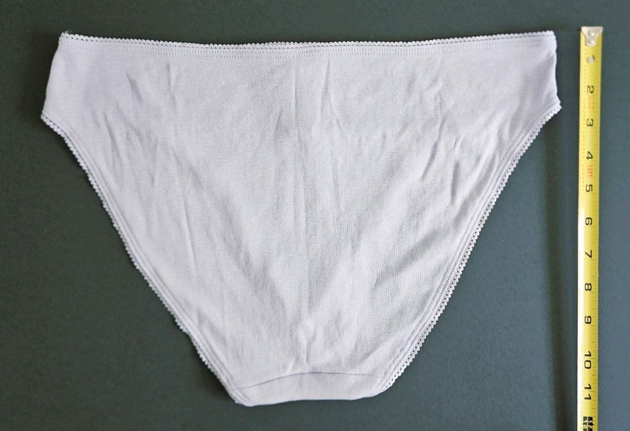 NEW VICTORIAS SECRET Stretch Cotton Bikini Panties Violet Womens XL Pink Rosette