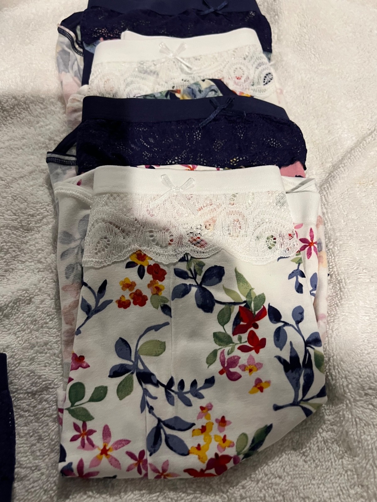 5 Pairs Lane Bryant Cacique Cotton Full Briefs With Lace at Waist 14/16 #14