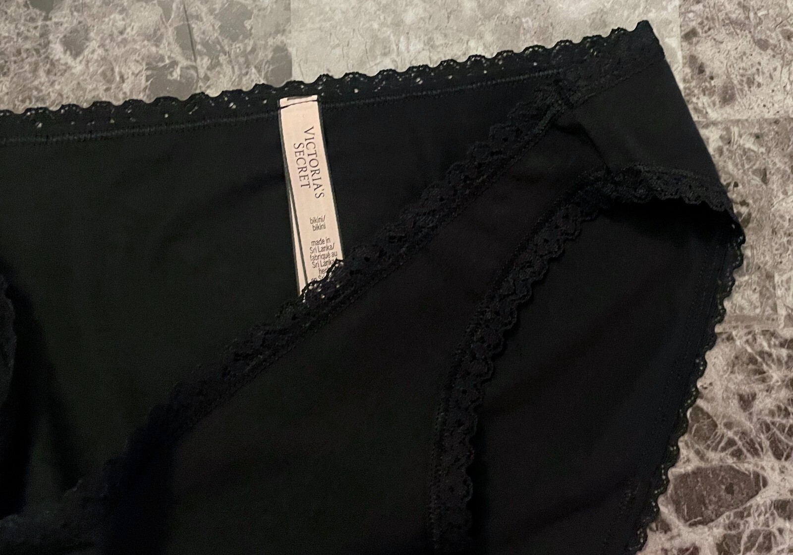 NWOT VICTORIA’S SECRET BLACK SILVER BAD WITCH LACE HALLOWEEN BIKINI PANTIES