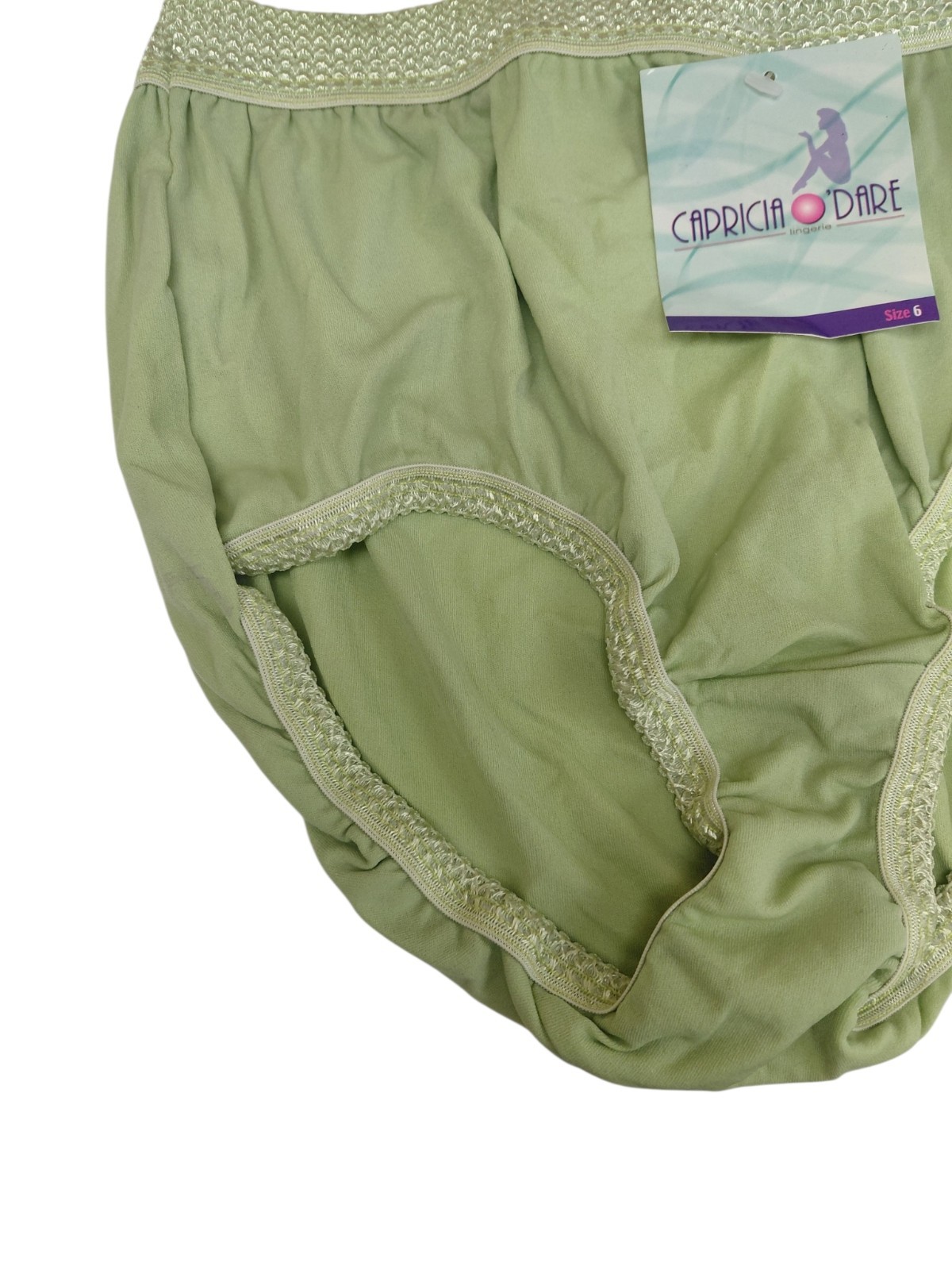 Vintage Capricia O’dare Green Brief Size M/6