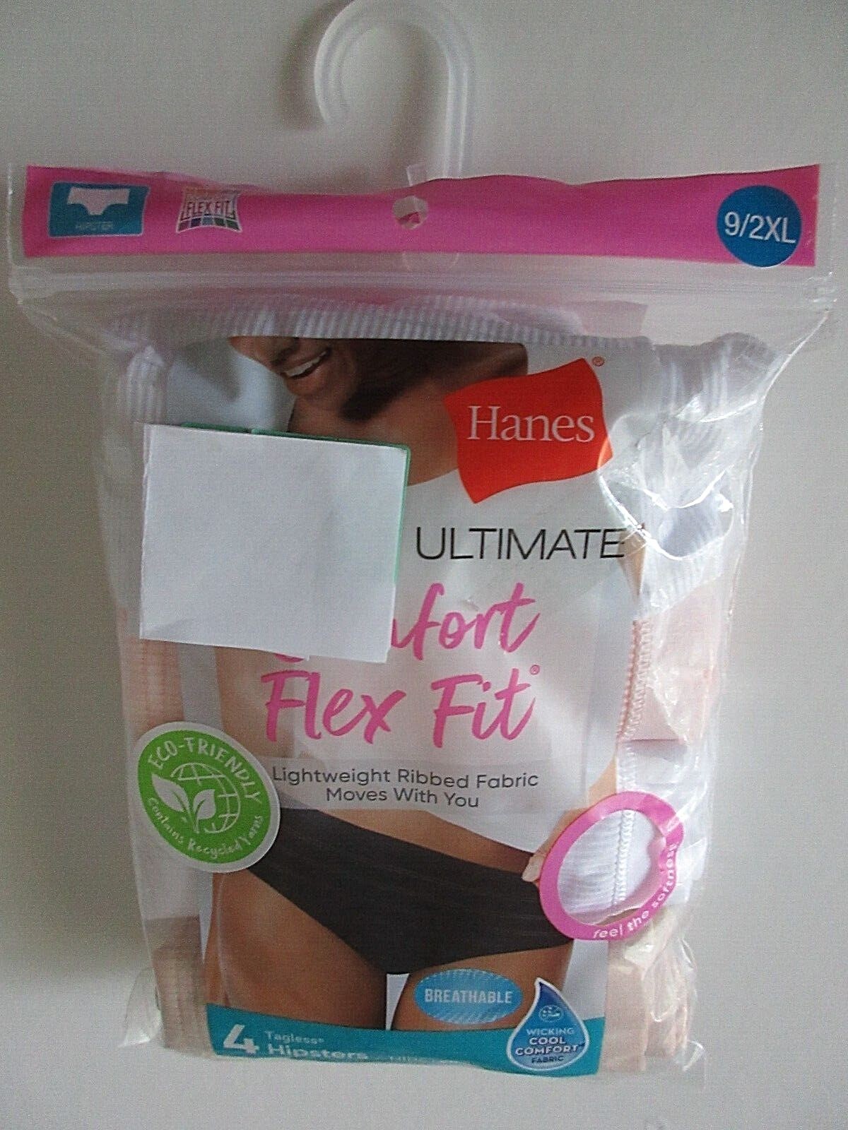Hanes Ultimate ~ HIPSTER Panties Underwear 4-Pack Comfort Flex Fit ~ 9/2XL $26.