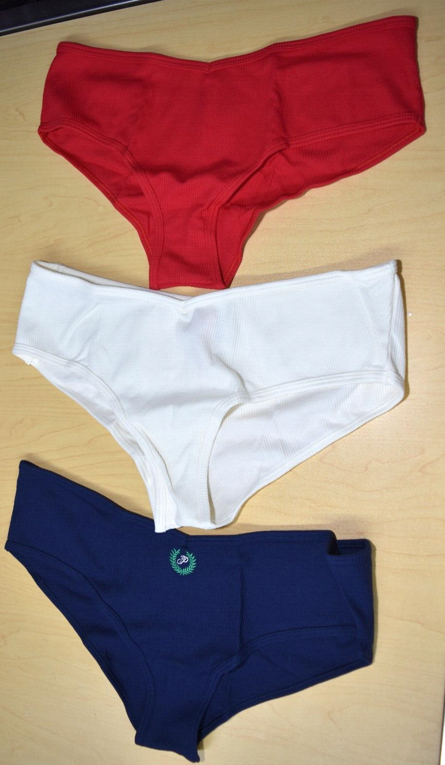 3 NWT Victoria’s Secret Pink Red White Blue Cheeky Panty Lot XL XLarge