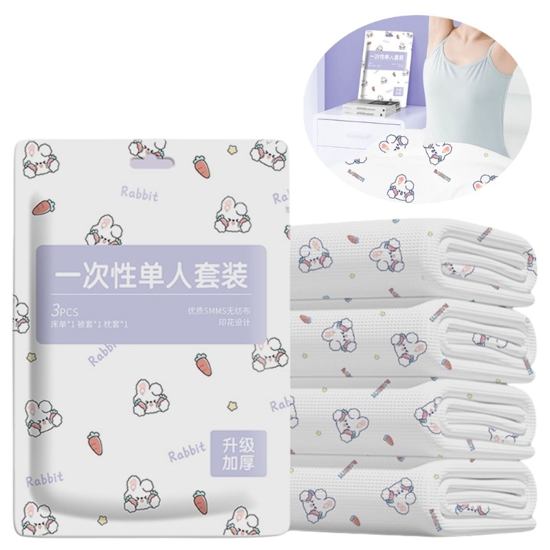 Convenient Disposable Hotel Bedding Set For Frequent Travelers And Business Trip
