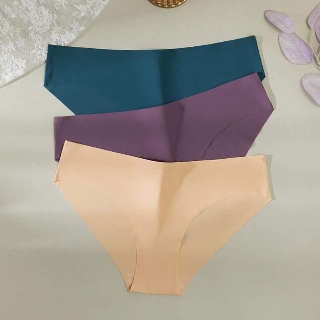 Lot 5 Pcs Womens Sexy Panties Lingeries Ice Silky Underwear High Cut Intimate