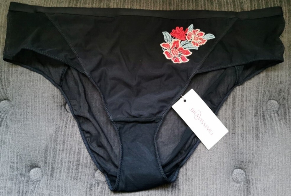 Bravissimo Nora Black Briefs Size 2XL Which Is UK 18