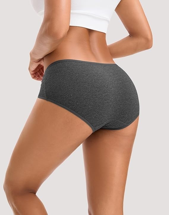 INNERSY Womens Underwear Cotton Hipster Panties Regular & Plus Size 6-Pack