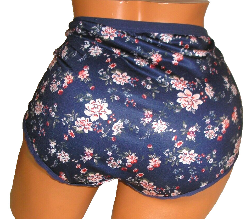 Panties Lingerie Blue Floral Brief 3X Adult Gift