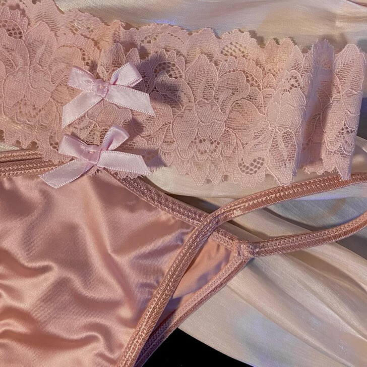 3PCS/LOT Sexy Ladies Womens Satin Panties Thongs Lace Underwear Lingeries Bikini